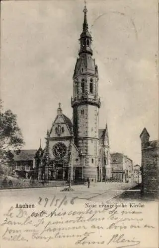Ak Aachen, neue evangelische Kirche