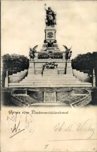 Ak Rüdesheim am Rhein, Niederwald Nationaldenkmal