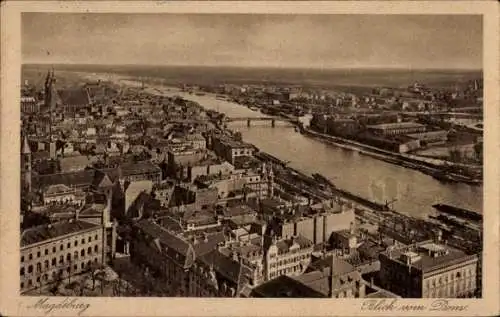 Ak Magdeburg an der Elbe, Blick vom Dom