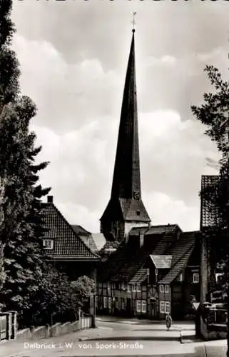 Ak Delbrück in Ostwestfalen, Von Spork-Straße, Turm