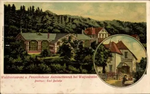 Ak Wolfenbüttel in Niedersachsen, Waldrestaurant Antoinettenruh