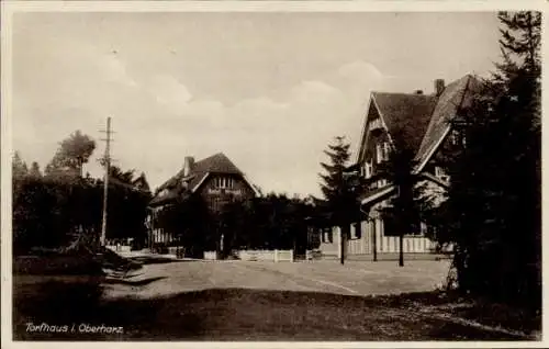 Ak Torfhaus Altenau Schulenberg Clausthal Zellerfeld im Oberharz, Straßenpartie