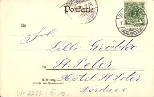 Ak Nordseebad Sankt Peter Ording, Niss Cornils, Strand