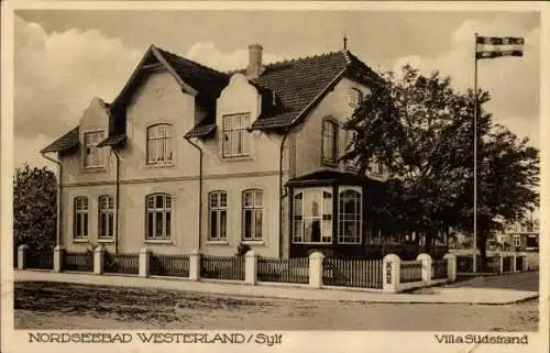 Ak Westerland auf Sylt, Villa Südstrand
