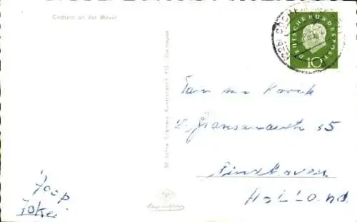 Ak Cochem an der Mosel, Panorama