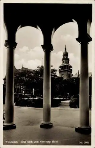 Ak Wiesbaden in Hessen, Blick nach dem Neroberg Hotel