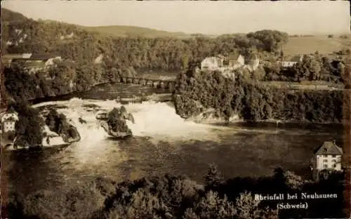 Ak Neuhausen am Rheinfall Kanton Schaffhausen, Rheinfall, Fliegeraufnahme