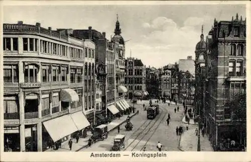 Ak Amsterdam Nordholland Niederlande, Koningsplein