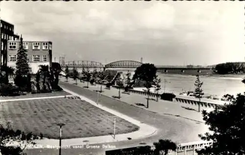 Ak Nijmegen-Gelderland, Blick auf die Waal vom Grünen Balkon