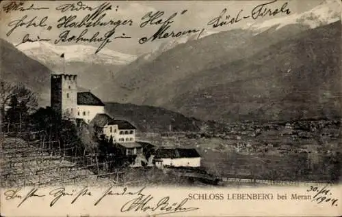 Ak Meran Merano Südtirol, Schloss Lebenberg