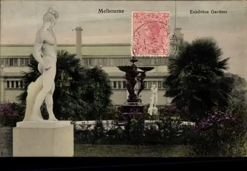 Ak Melbourne Australien, Exhibition Gardens