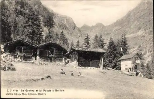 Ak Vercorin Wallis Kanton Wallis, La Crettaz und Pointe à Bollion