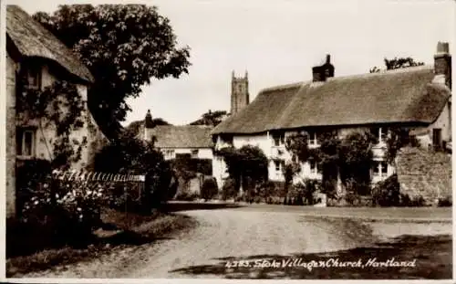 Ak Hartland Devon England, Stoke Village, Kirche