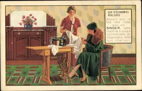 Ak Reklame, Singer Nähmaschinen, Boulevard de Bonald, Millau