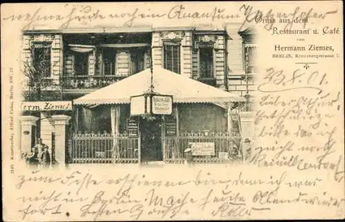 Ak Berlin Kreuzberg, Restaurant, Kreuzbergerstraße 7