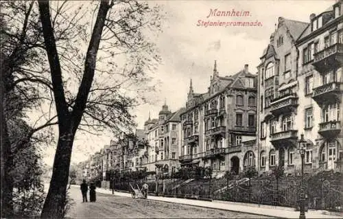 Ak Mannheim in Baden, Stefanienpromenade