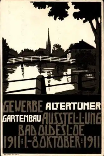 Ak Bad Oldesloe in Holstein, Gewerbe, Altertümer und Gartenbau-Ausstellung 1911