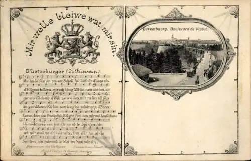 Lied Ak Luxemburg Luxembourg, Boulevard du Viaduc