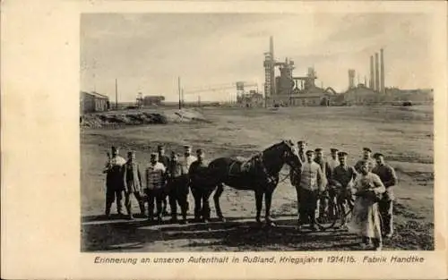 Ak Russland, Deutsche Soldaten 1914-1915, Fabrik Handtke