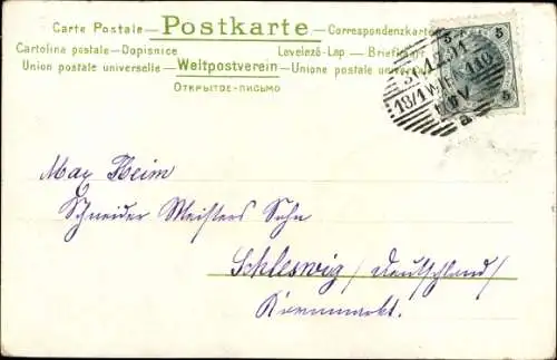 Ak Glückwunsch Neujahr, Schweinchen, Glücksklee, Monokel, Hut