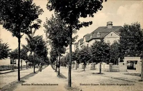 Ak Berlin Pankow Niederschönhausen, Bismarckstraße Ecke Kaiserin Augusta Straße