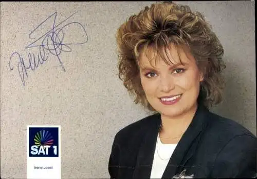 Ak Schauspielerin Irene Joest, Portrait, Autogramm, SAT1