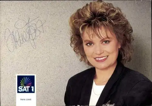 Ak Schauspielerin Irene Joest, Portrait, Autogramm, SAT1