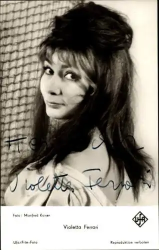 Ak Schauspielerin Violette Ferrari, Portrait, Autogramm
