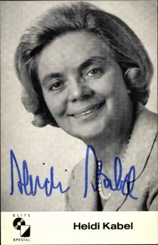 Ak Schauspielerin Heidi Kabel, Portrait, Autogramm