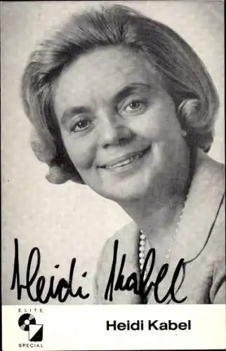 Ak Schauspielerin Heidi Kabel, Portrait, Autogramm