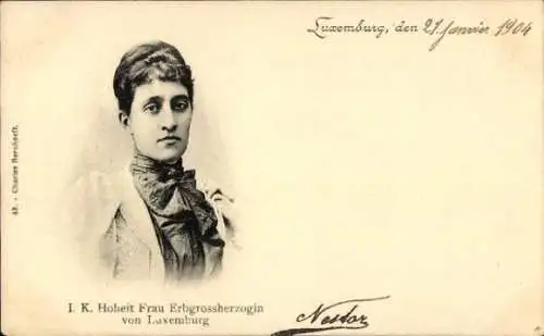 Ak Erbgroßherzogin von Luxemburg, Maria Anna von Braganza, Portrait