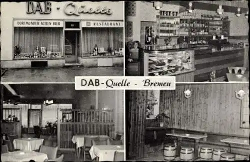Ak Hansestadt Bremen, Gaststätte DAB Quelle, Hankestraße 20, Innenansicht