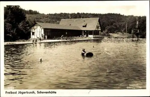 Ak Schevenhütte Stolberg im Rheinland, Freibad Jägerbusch