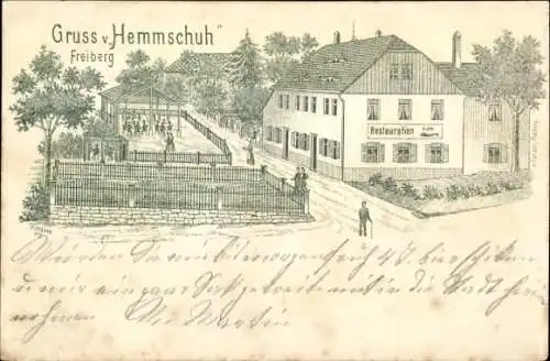 Litho Freiberg in Sachsen, Restauration Zum Hemmschuh