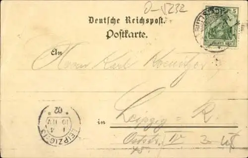 Litho Buttstädt in Thüringen, Café Schollain, Gartenwirtschaft, Brücktor, Kirche