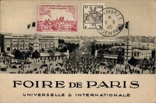 Ak Foire de Paris 1945, Universelle et Internationale