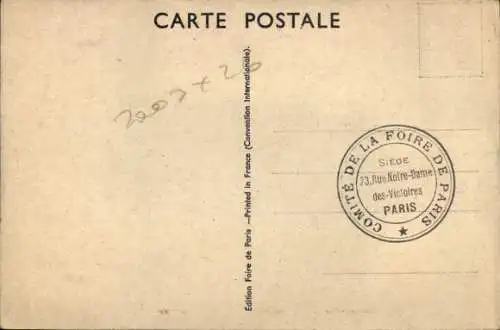 Ak Foire de Paris 1945, Universelle et Internationale
