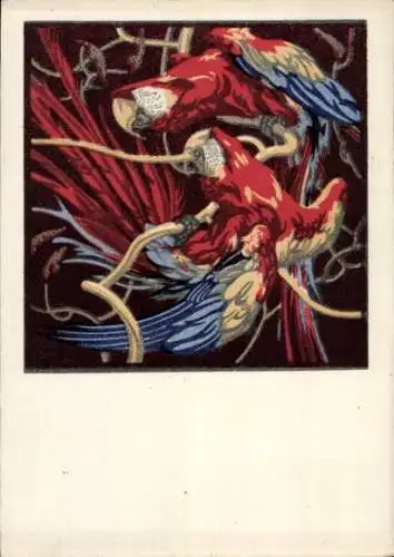 Künstler Ak Bresslern Roth, Norbertine von, Aras, Papageien