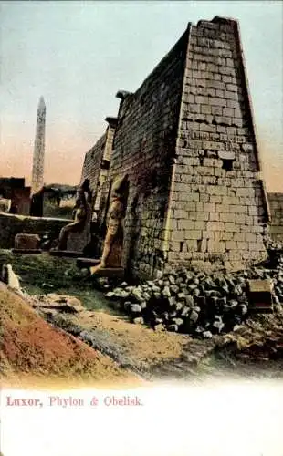 Ak Luxor Ägypten, Phylon, Obelisk