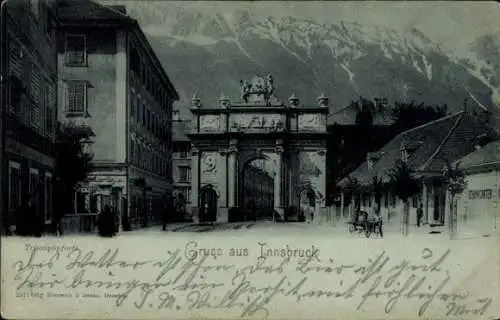 Mondschein Ak Innsbruck Tirol Österreich, Triumphpforte