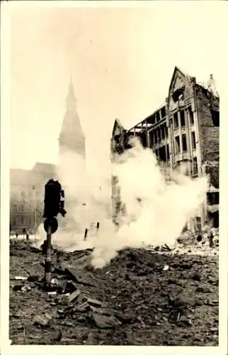 Foto Ak Hamburg, Mönckebergstraße, Kriegszerstörung 1944