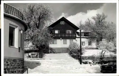 Ak Aspang Niederösterreich, Gebäude, Winter