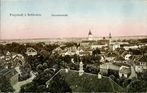 Ak Kożuchów Freystadt Schlesien, Gesamtansicht
