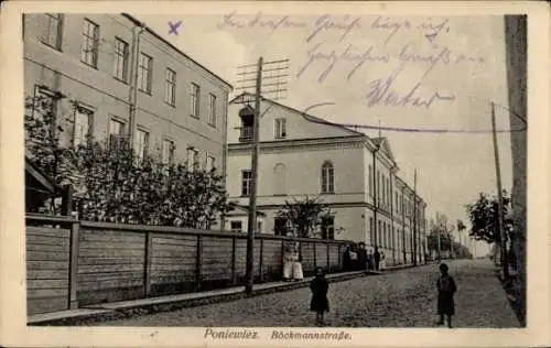 Ak Ponewesch Poniewiez Schlesien, Böckmannstraße