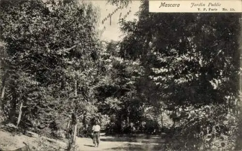 Ak Mascara Algerien, Jardin Public