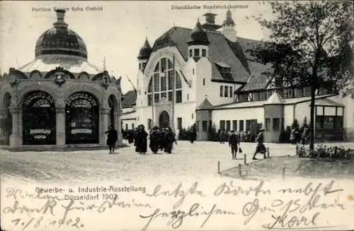 Ak Düsseldorf am Rhein, Industrie und Gewerbeausstellung 1902, Handwerkskammer, Pavillon