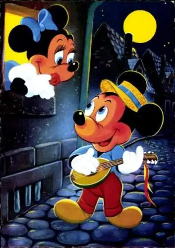 Ak Walt Disney, Micky Maus, Minnie Maus
