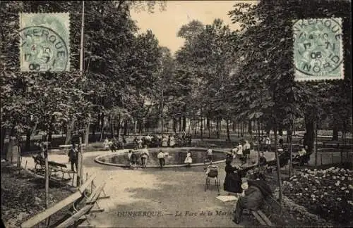 Ak Dunkerque Dünkirchen Nord, Parc de la Marin