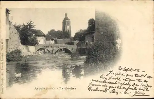 Ak Les Planches près Arbois Jura, Le clocher