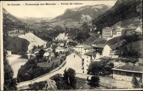 Ak Saint Claude Jura, Faubourgs des Moulins